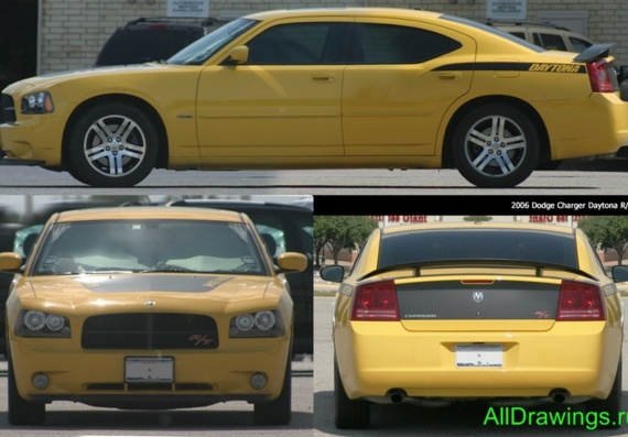Dodge Charger Daytona RT (2006) (Додж Чаргер Дайтона РТ (2006)) - чертежи (рисунки) автомобиля